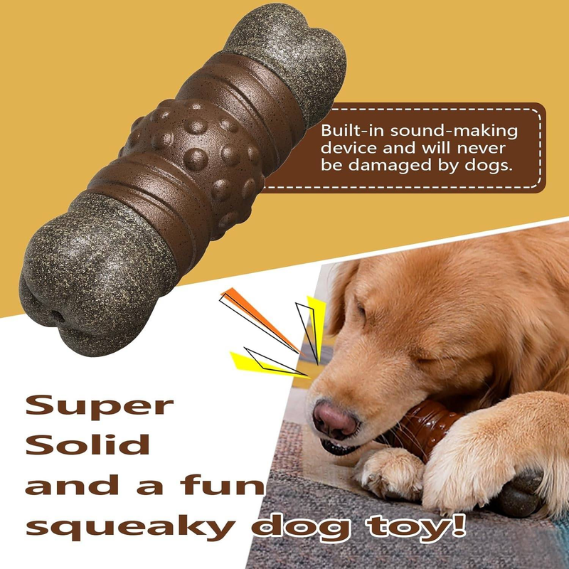 Dog Chew Toys For Large Aggressive Chewers,Cleaning Teeth,consumable Bone Squeak Toy,Coffee Wood Dog Toy,Relieving Boredom,Interacting For Large Dogs_voghion.com