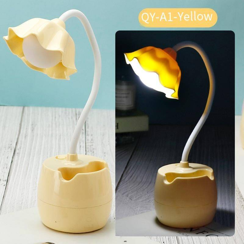 Verstellbare LED-Schreibtischlampe zum Lernen und Lesen, augenschonendes, USB-betriebenes Studenten-Schreibtischlicht mit ABS-Schirm, modernes minimalistisches Design (mehrere Farben)_voghion.com