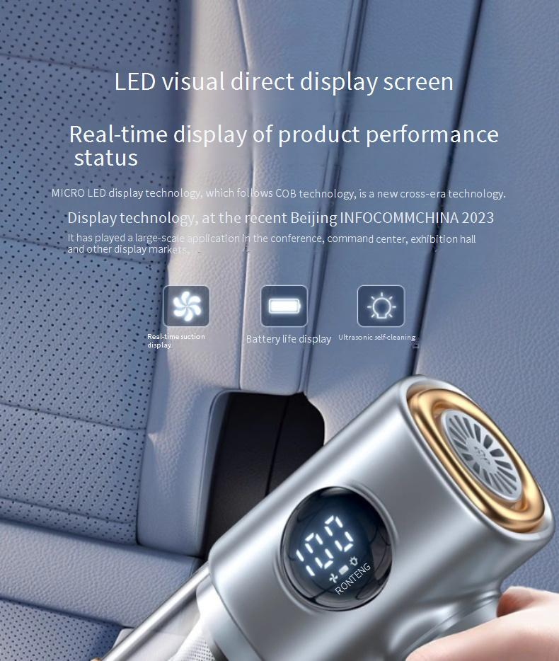 Wireless Car Vacuum Cleaner, Handheld Cordless Vacuum With Powerful Suction, Portable Mini Vacuum For Car And Home Cleaning_voghion.com