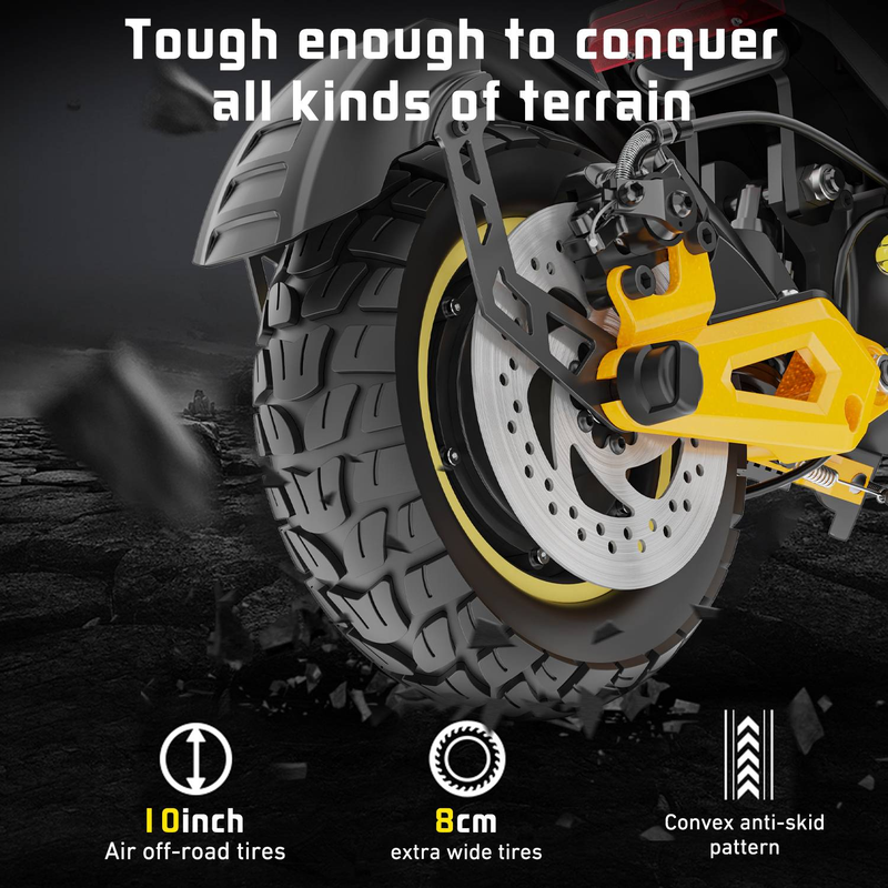 IENYRID ES1 Dual Motor Offroad Elektroroller für Erwachsene: Dual 1200W Motoren, 48V 20.8AH Akku 10 Zoll_voghion.com