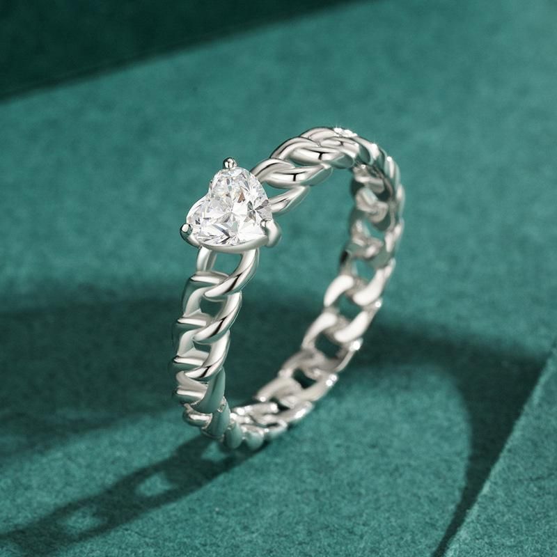 Anillo de plata de circón clásico Tancise, joyería para mujer, regalo de fiesta de promesa de boda_voghion.com