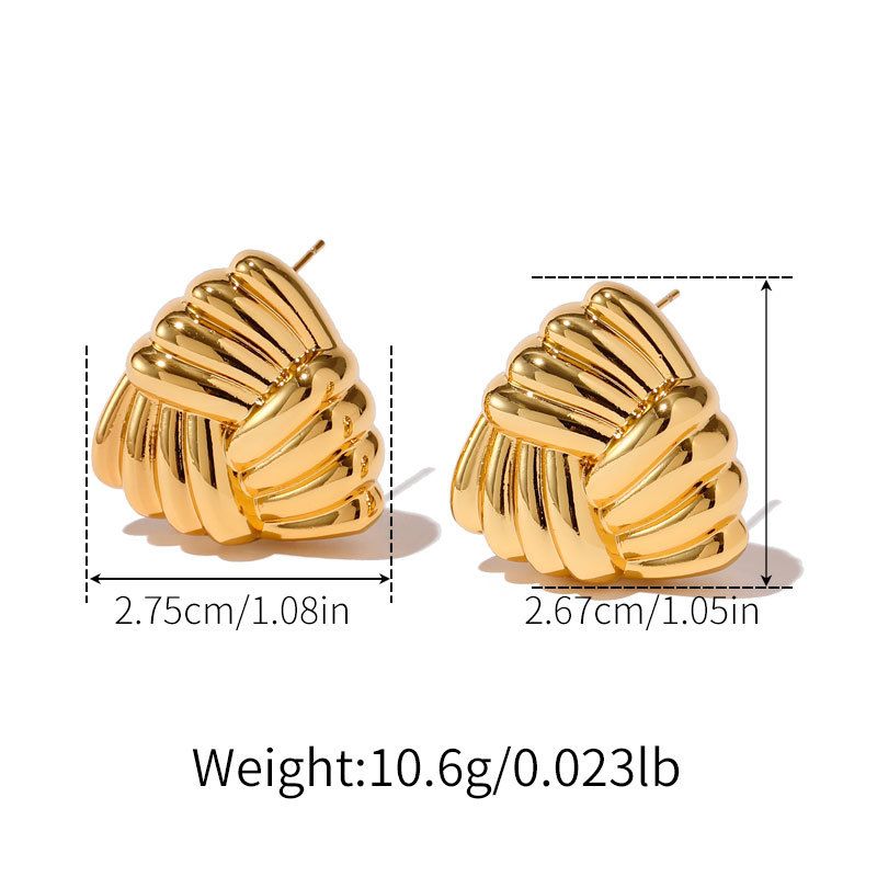 Orecchini di alta qualità placcati in rame K in vero oro, tutti abbinati, orecchini retrò con temperamento, accessori per il pendolarismo aziendale_voghion.com