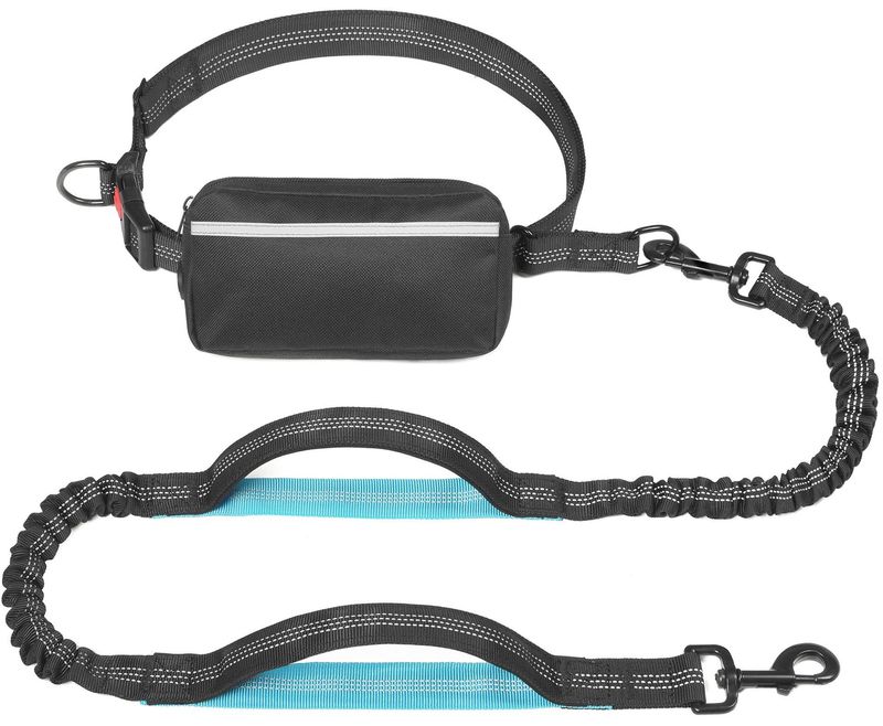 Pet Supplies Multifunctional Running Waist Bag Reflective Pull Leash Elastic Dog Rope_voghion.com