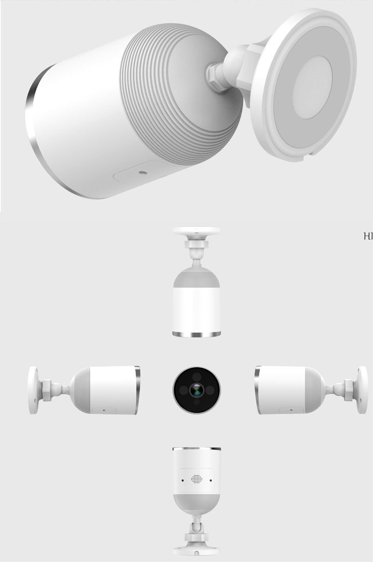 Wireless 1080P Security Camera - Smart WiFi IP Camera With SD Card Slot Night Vision & Motion Detection (2-Way Audio Cloud Storage White)_voghion.com