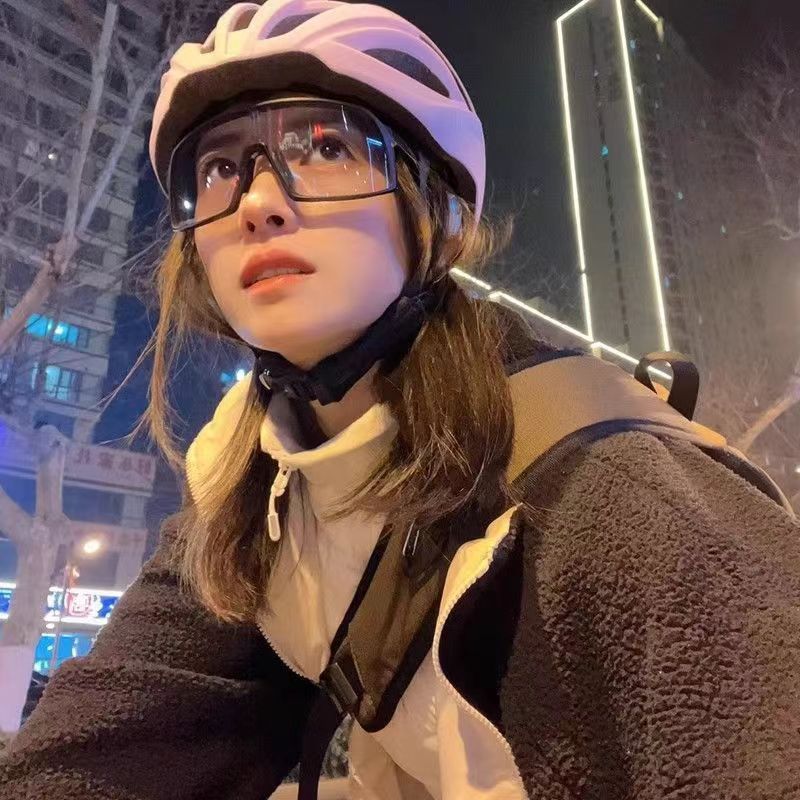 Occhiali da equitazione con montatura grande e cangiante trasparente, occhiali da sole polarizzati alla moda, occhiali da sole antivento per lo sport all'aria aperta, ciclismo notturno_voghion.com