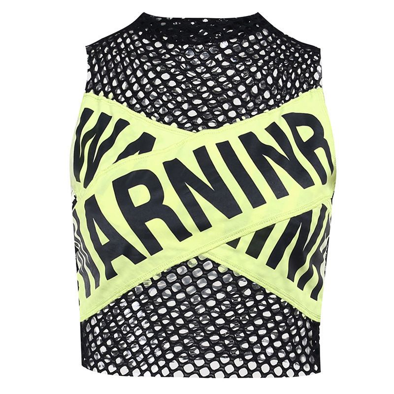 Top corto da donna slim fit con stampa monogramma_voghion.com