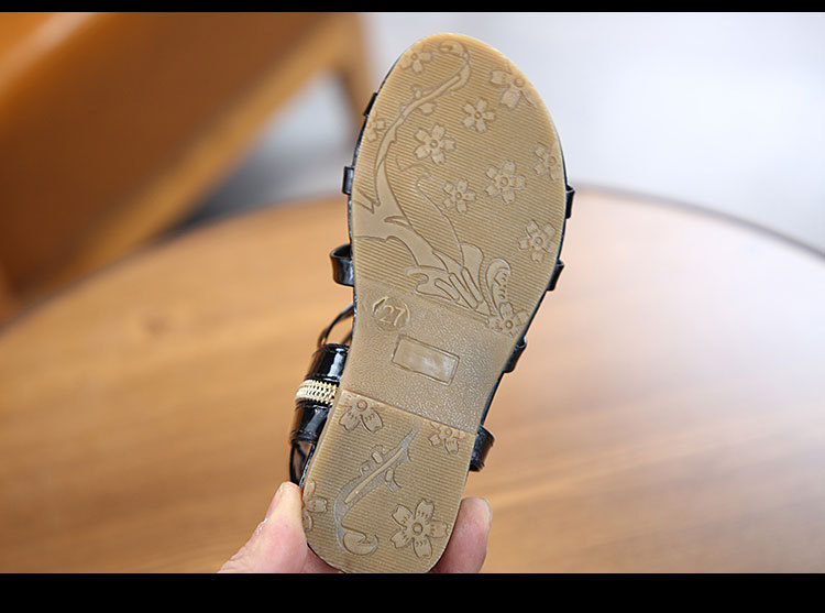 2025 Sommer Neue Kinder Nieten Sandalen Mädchen High Top Lange Hohe Röhre Stern Offene Spitze Römische Schuhe Student Sandalen_voghion.com