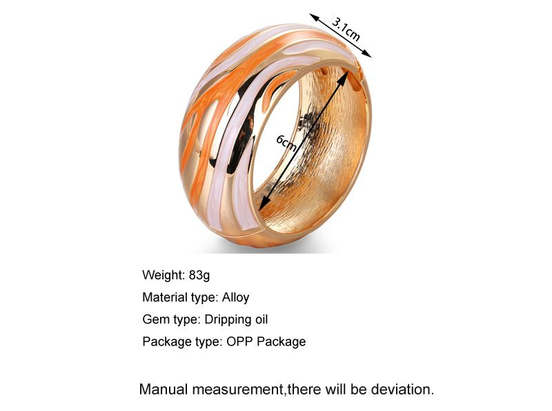 Hot Fashion Retro Gold W Elegant Ladies Drop Oil Patchwork Hand Accessories Bracelet_voghion.com