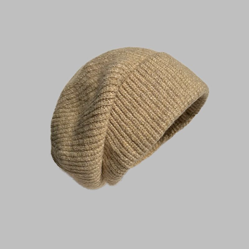 Cappello invernale da donna 2025 in maglia calda con protezione per le orecchie, versione larga del cappello da tempo libero Wind Tide Sense Of Leisure_voghion.com