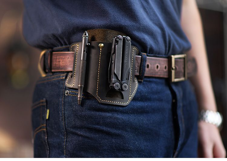 Outdoor Læder Multi-Purpose Tool Fanny Pack_voghion.com