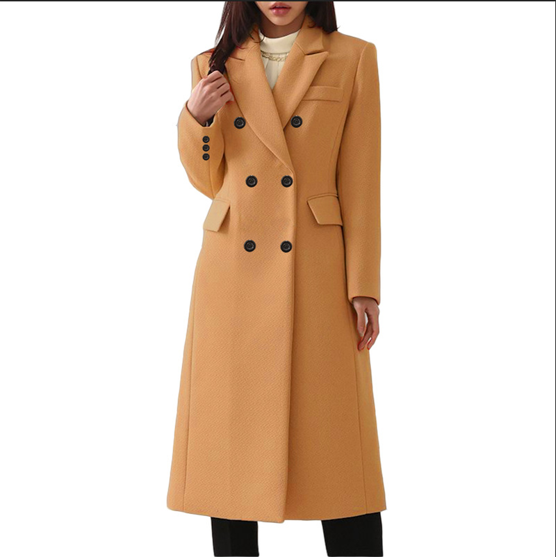 Damenbekleidung Herbst und Winter Webmaster große Wollmantel für Damen Wollmantel sieben Farben und acht Größen_voghion.com