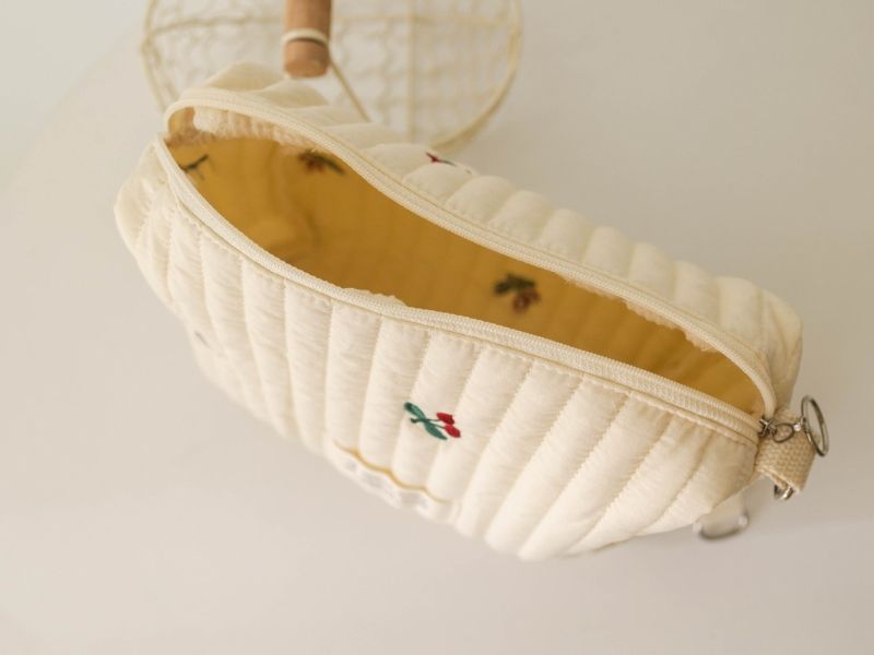 Borsa per pannolini in cotone Ins per passeggino Borsa appesa Articoli per bambini Pannolino Caddy Organizer Borsa per mamma Cerniera Carino Donne Borse per il trucco Bambini_voghion.com