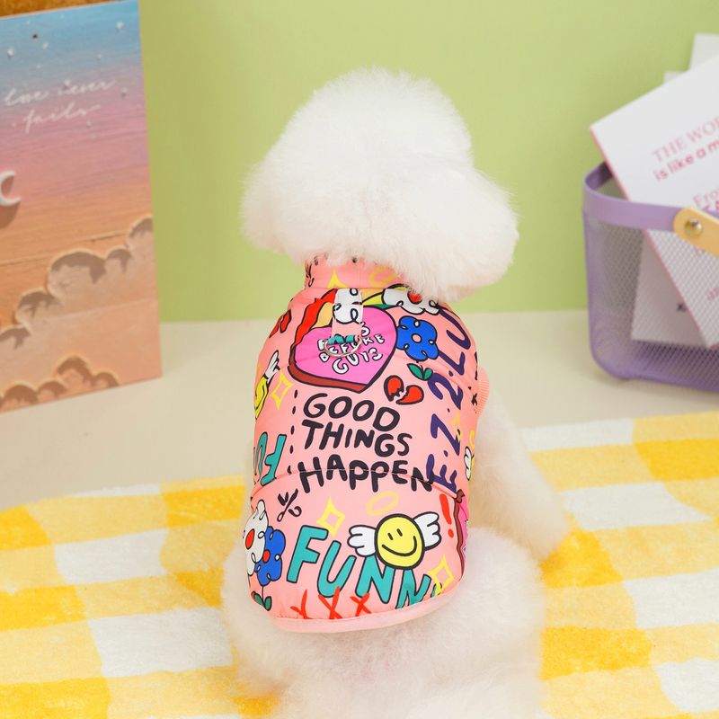 Pet clothes wholesale dog clothing Korean style pet clothing autumn and winter Teddy cat supplies 23 colorful cotton vest_voghion.com