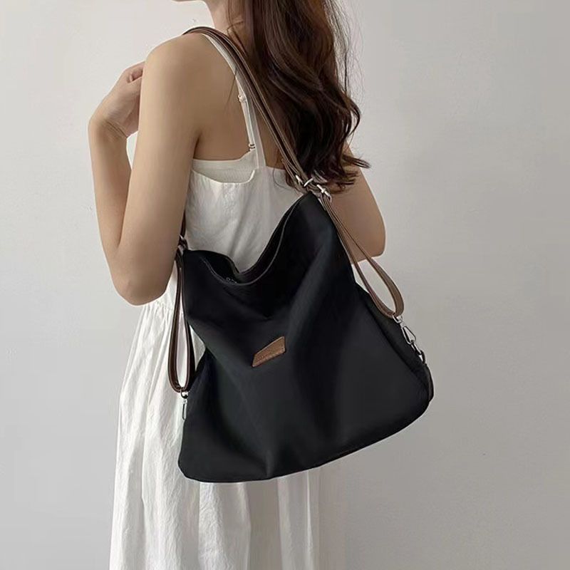 Sac fourre-tout en toile multifonctionnel à bandoulière simple de couleur contrastante pour femmes, lot de sacs automne et hiver 2024_voghion.com