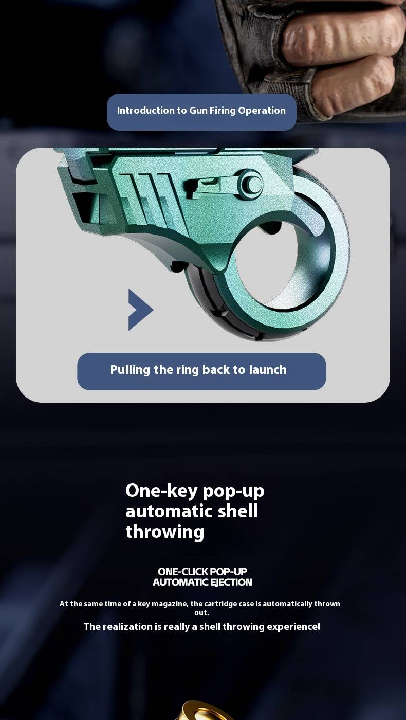Zabawkowy pistolet Agent Złoty palec Zabawka pistolet Wyrzut łuski Technologia stopu cynku Dekompresyjny model zabawki_voghion.com