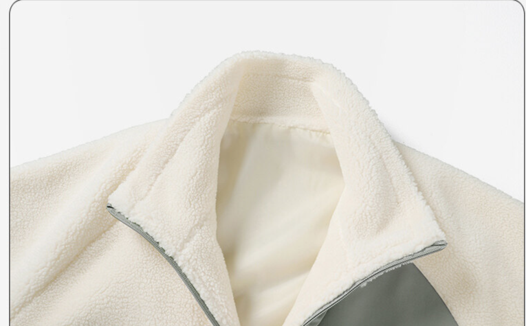 Men's Clothing autumn and winter lamb wool plus velvet thickened jacket couple casual fleece stand collar loose warm coat men_voghion.com
