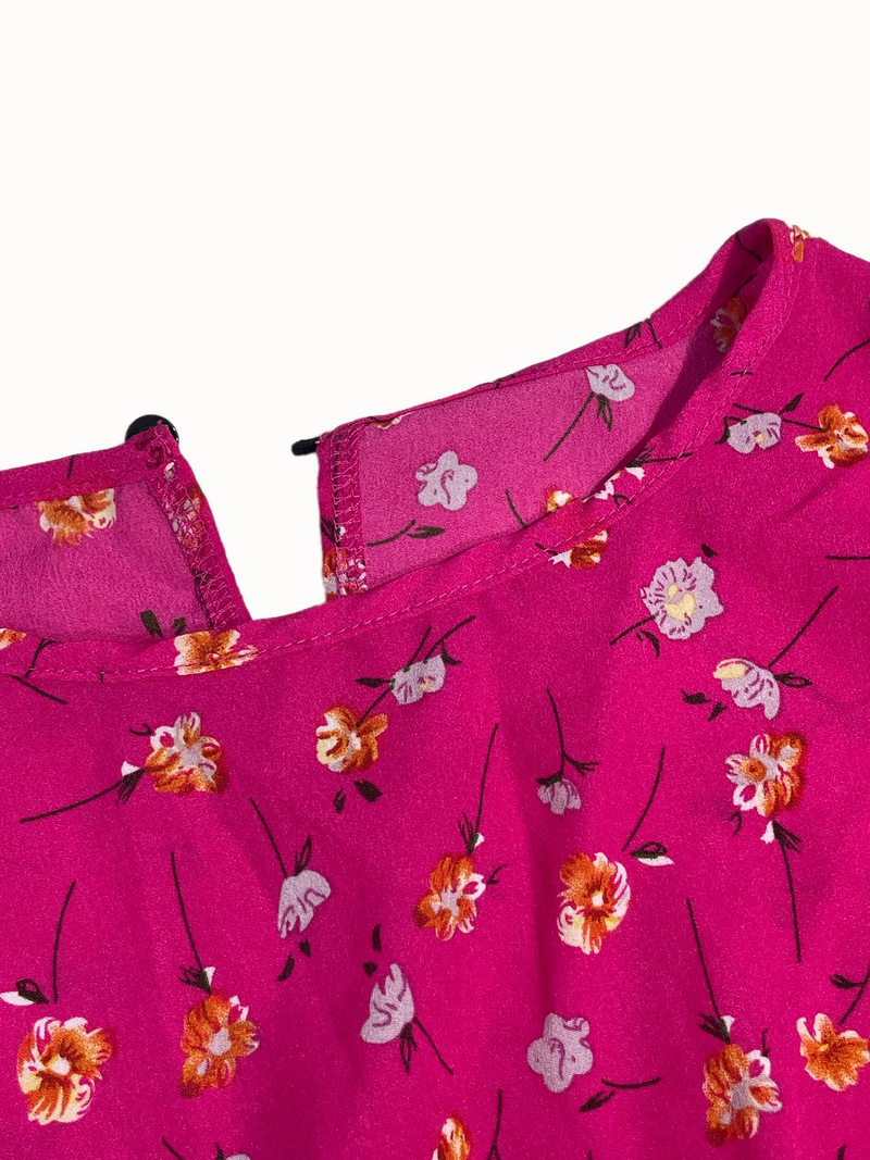 Spring/Summer/Autumn/Winter A-word holiday style print with shoulder sleeves and MIDI dress_voghion.com