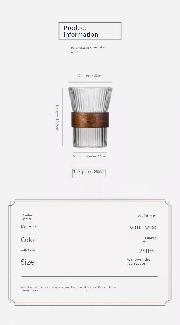 Glasbecher mit vertikalen Streifen – hitzebeständiges, elegantes Design für Eiskaffee und kalte Getränke, perfektes Geschenk und für den Heimgebrauch_voghion.com