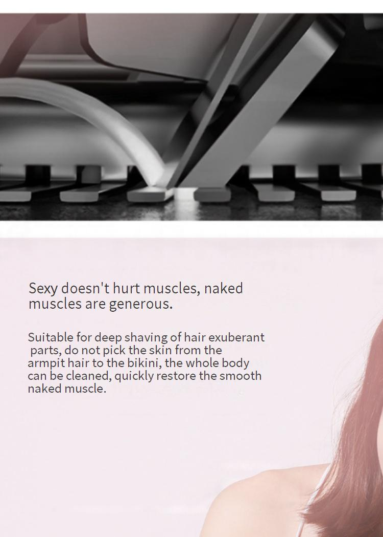 Aparelho elétrico para depilação feminina - Aparador de biquíni e depilador corporal indolor (lâminas hipoalergênicas, sem fio, à prova d'água e recarregáveis)_voghion.com