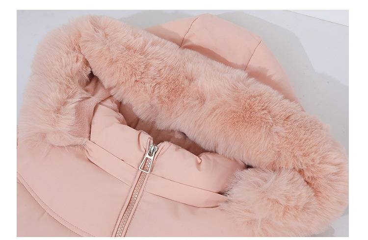 Chaqueta acolchada con ribete de piel sintética y mangas desmontables para mujer, abrigo corto de invierno con capucha, abrigo acolchado y cálido para tallas pequeñas y ajustadas._voghion.com