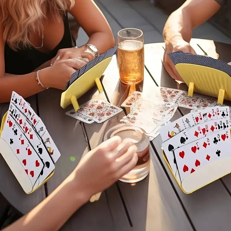 1Pc Plastic Card Holders For Poker, Playing Cards, Family Game Night, Poker Parties - Durable Card Stand For Adults_voghion.com