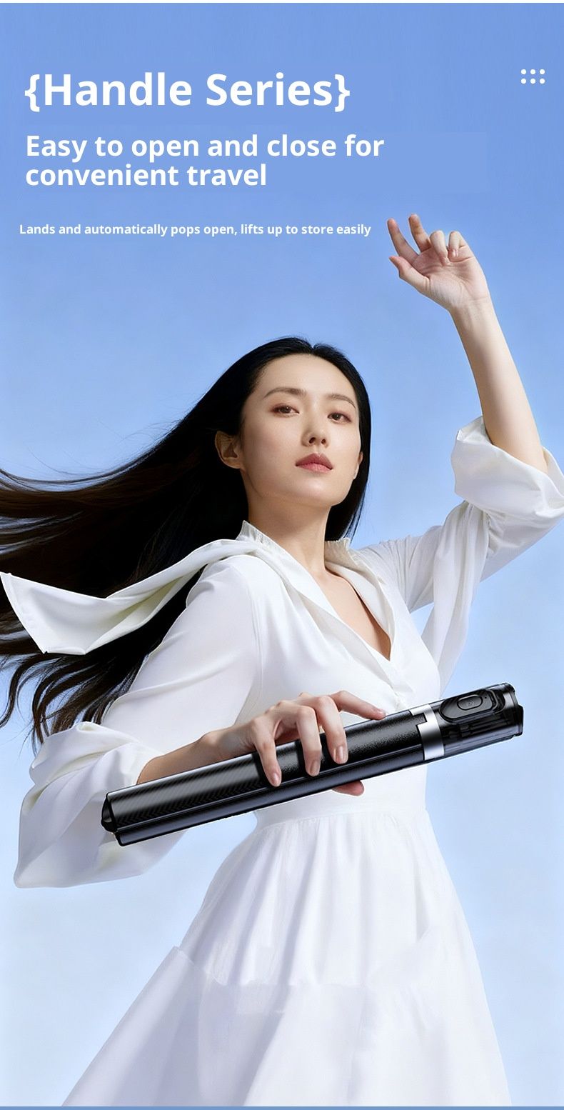 Professional Telescopic Selfie Stick With Bluetooth Remote, Tripod Stand & LED Light – 1.7m Extendable, Carbon Fiber Stabilization,_voghion.com