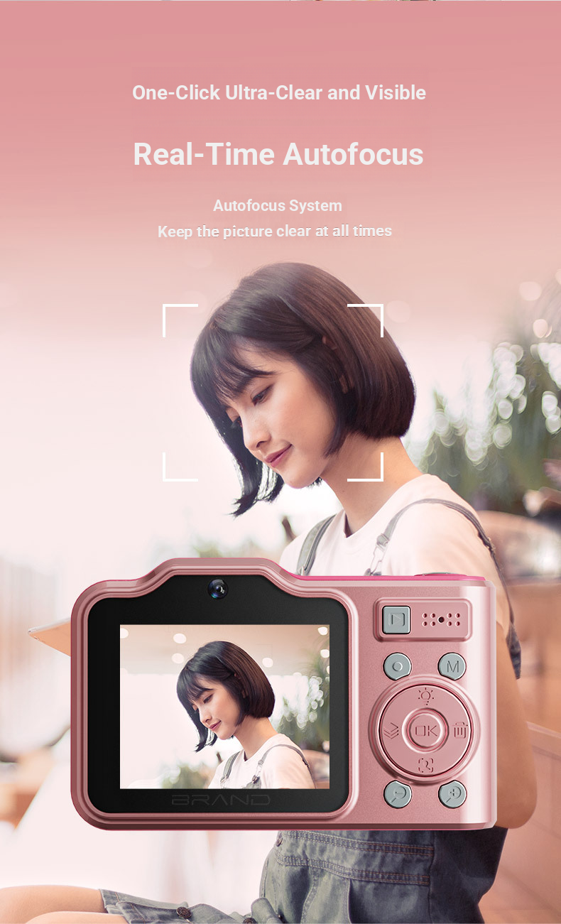 Caméra étudiante S2 Ultra HD – Capteur CCD rétro 24 MP avec zoom 16x, écran 2,4" et double objectif pour selfies et vlogs (rose/argent/vert/noir)_voghion.com