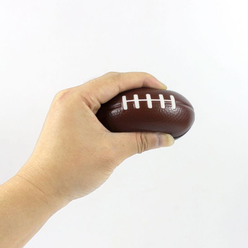 12pcs Small Brown Football Relief Toy For Kids Printed Foam Relief Pu Ball_voghion.com