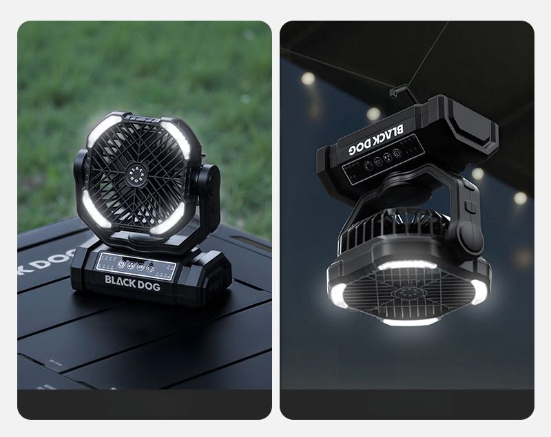Blackdog Outdoor Desktop Mini Fan Cooling Small Tactical New Portable Camping Light Rechargeable_voghion.com