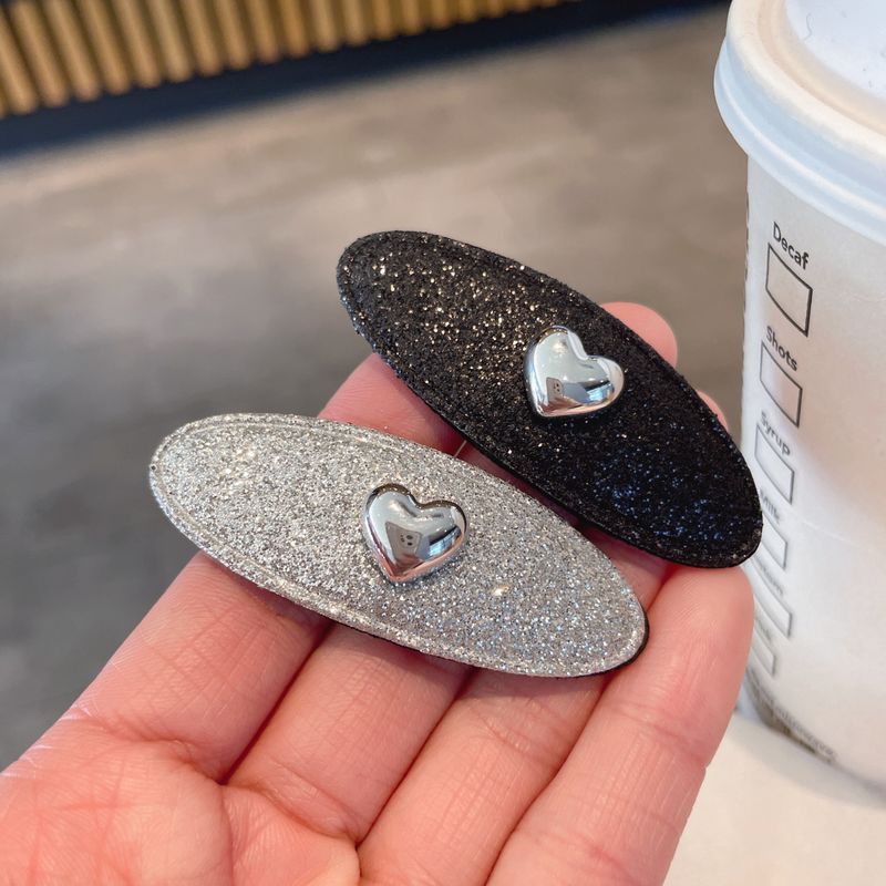 Serce w kształcie kryształu górskiego BB Eleganckie wysokiej jakości boczne grzywki Spinka do włosów Modna spinka do włosów Damskie akcesoria do włosów_voghion.com