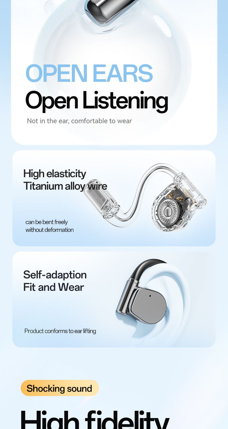 3c New AI Smart Translation Bluetooth Earphones OWS Open True Wireless Ear Hook UV Sterilization_voghion.com