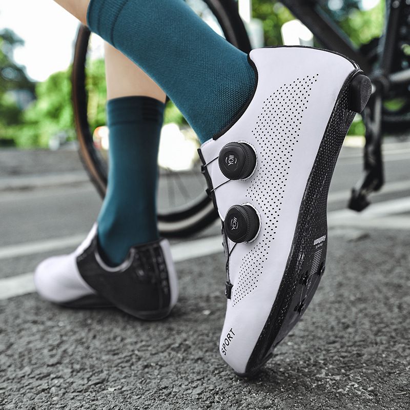 Jalgrattasõidu lukustatavad kingad, süsinikkiust tallaga nupp, maanteerattasõidu kingad, meeste jalgrattasõidu professionaalsed lukustatavad kingad_voghion.com