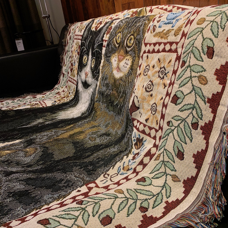 Freizeitdecke, Dekodecke, Haustierdecke, Baumwolldecke, Sofadecke, Strickdecke, Wandteppich_voghion.com