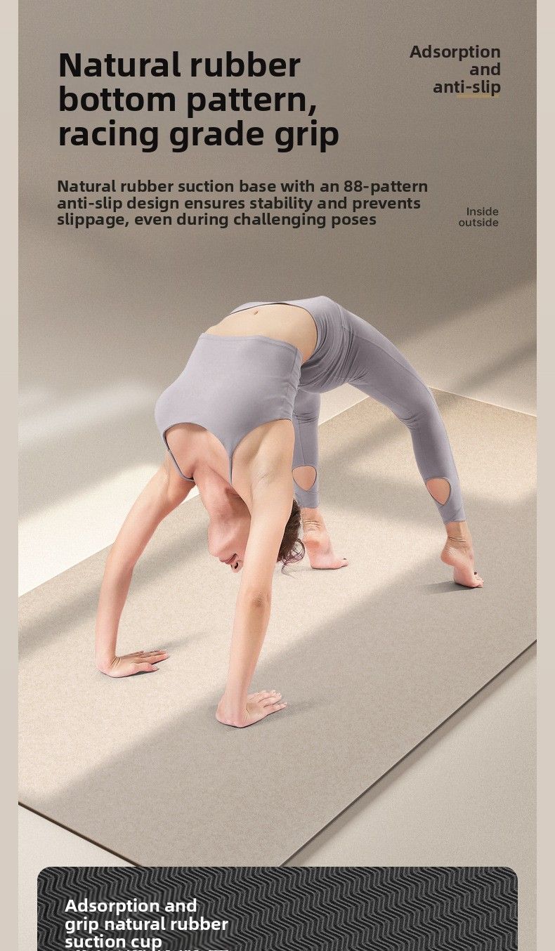 Gommage Coconu Shell PU Yoga Caoutchouc Naturel Haute Solide Largeur 80cm Antidérapant Professionnel 5mm Finesse Absorption des Chocs_voghion.com