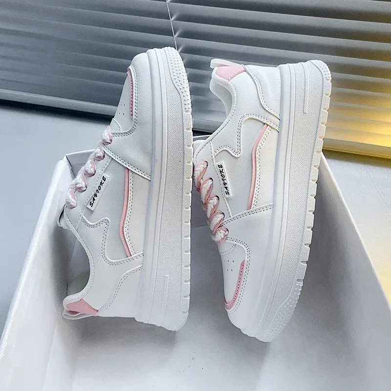 Πλατφόρμα Running Γυναικεία παπούτσια τένις Woman Walking Chunky Sneakers Λευκά Casual Vulcanized παπούτσια_voghion.com