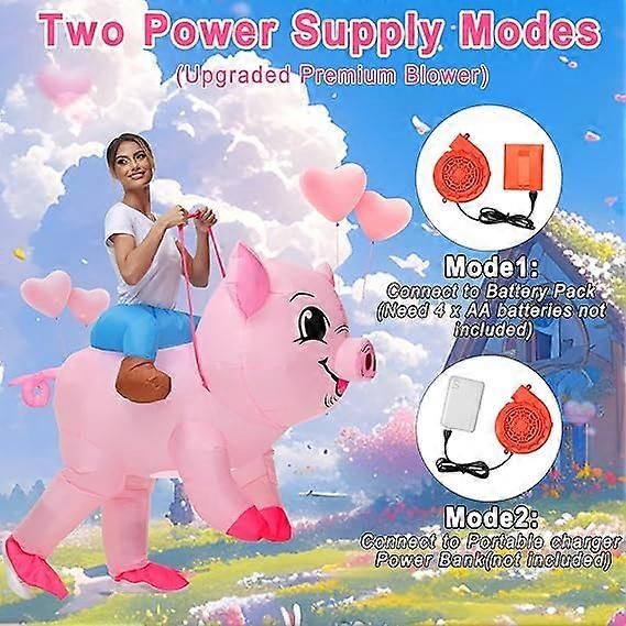 Costume gonflable de cochon rose, adulte_voghion.com