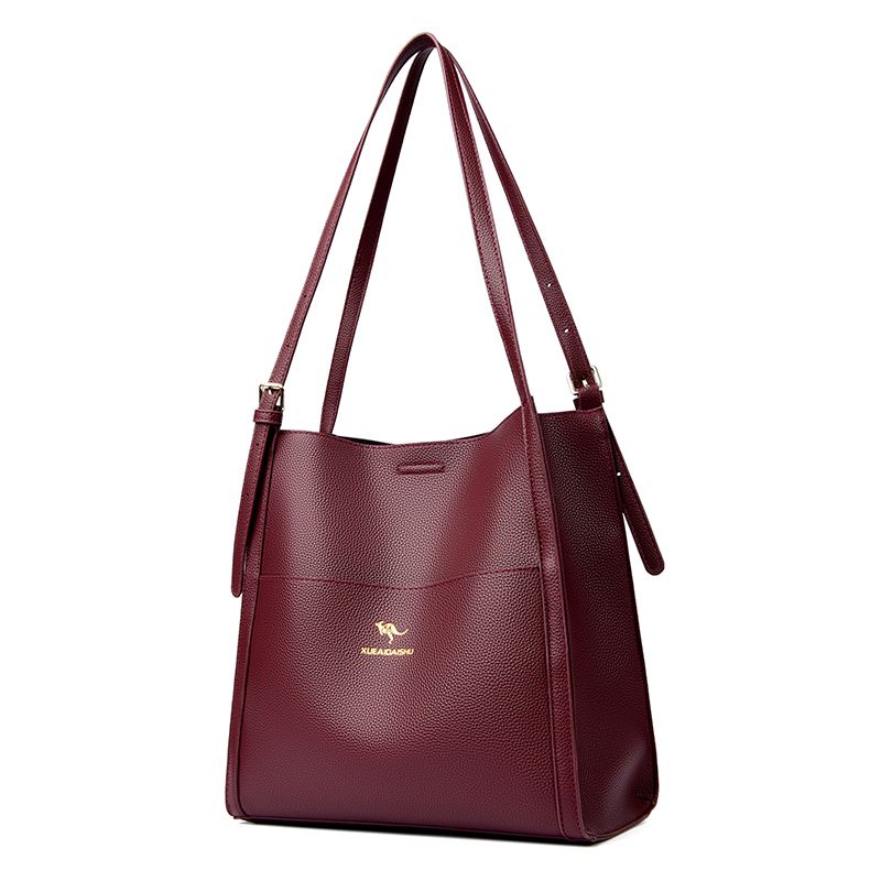 2024 New Leather Bucket Shoulder Women Purses Fashion Underarm satchel Messenger Bag For Shopping Large Capacity Tote_voghion.com