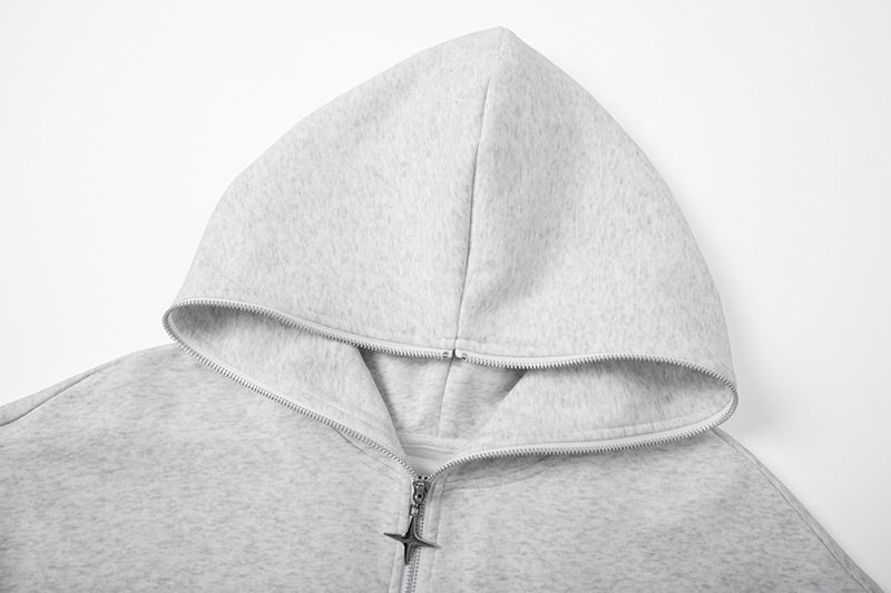 Herren-Kapuzenpullover mit halbem Reißverschluss – 320 g Baumwollmischung, lockerer Schnitt, lässiger Pullover für Outdoor und Sport_voghion.com