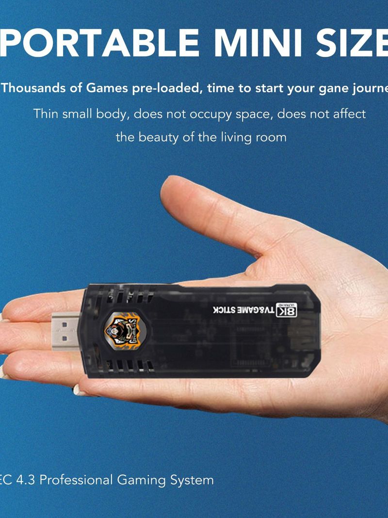 X8 Game Stick 4K 3D Games Arcade Retro Video Game Consoles Dual Controller Android 10 HD TV Dual System for Xmas Gifts_voghion.com