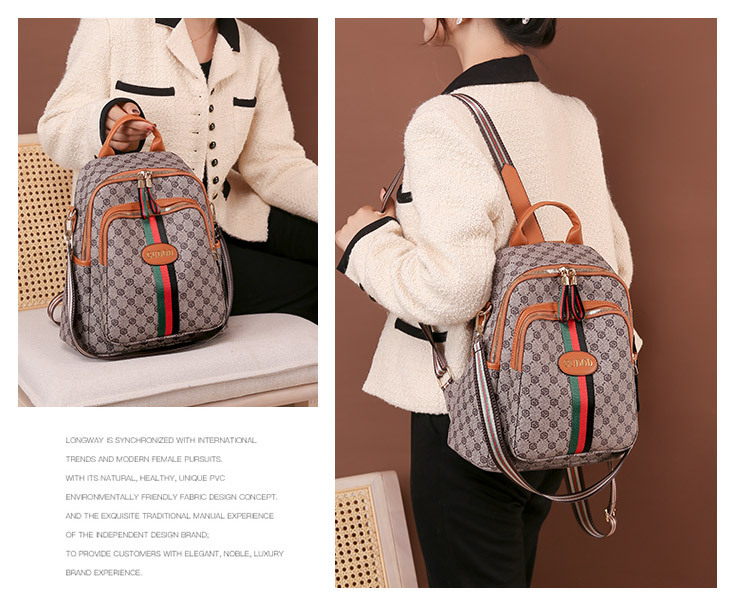 Men's and Women's Fashion Backpack Travel Bag Backpack Printed Large Capacity Bag Suitable for Business, Work, Travel, and Leisure_voghion.com