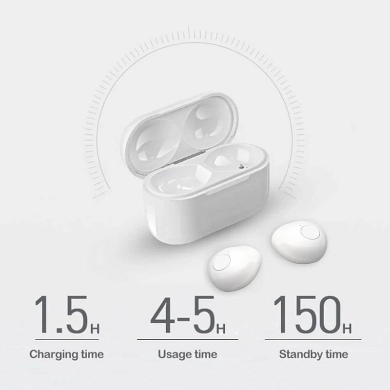 Auricolari invisibili Mini cuffie Bluetooth TWS Wireless Touch Game NFC Auricolari semi-in-ear Riduzione del rumore Cuffie sportive Nuovo_voghion.com