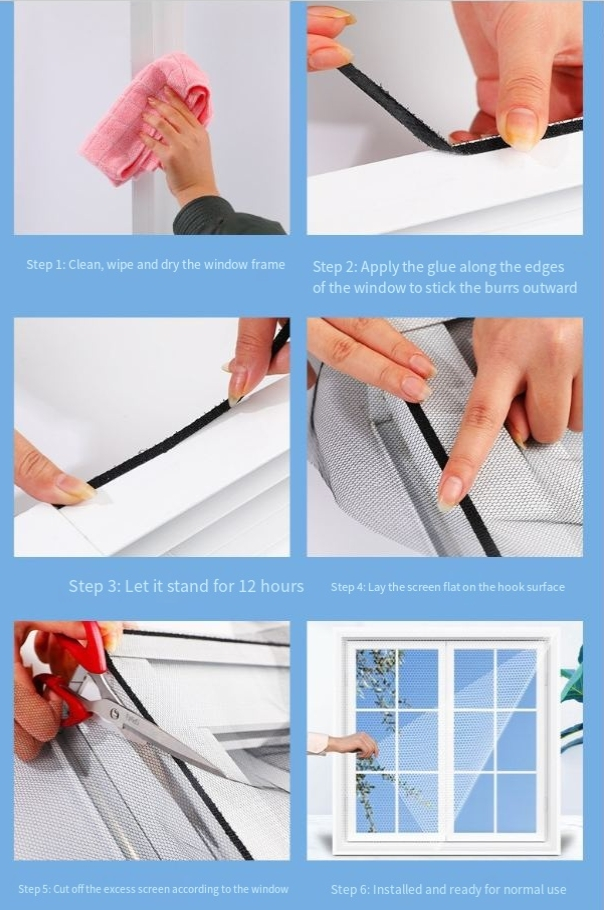 Anti Mosquito Screen Window Screen Net Anti Insect Sand Window Self Installed Screen Net Thickened Anti Mosquito Screen Net Polyester Screen Window_voghion.com