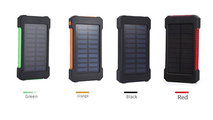 Mobil Telefon Aksesuarları Ultra İnce Taşınabilir Güneş Enerjili Güç Bankası 20000 MAh Mobil Güç Kaynağı Evrensel_voghion.com