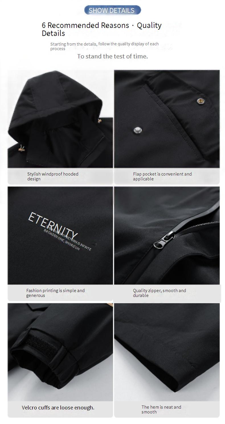 Herrenbekleidung Übergröße Arbeitsjacke Lockere Kapuze Trendy Tops Mantel_voghion.com