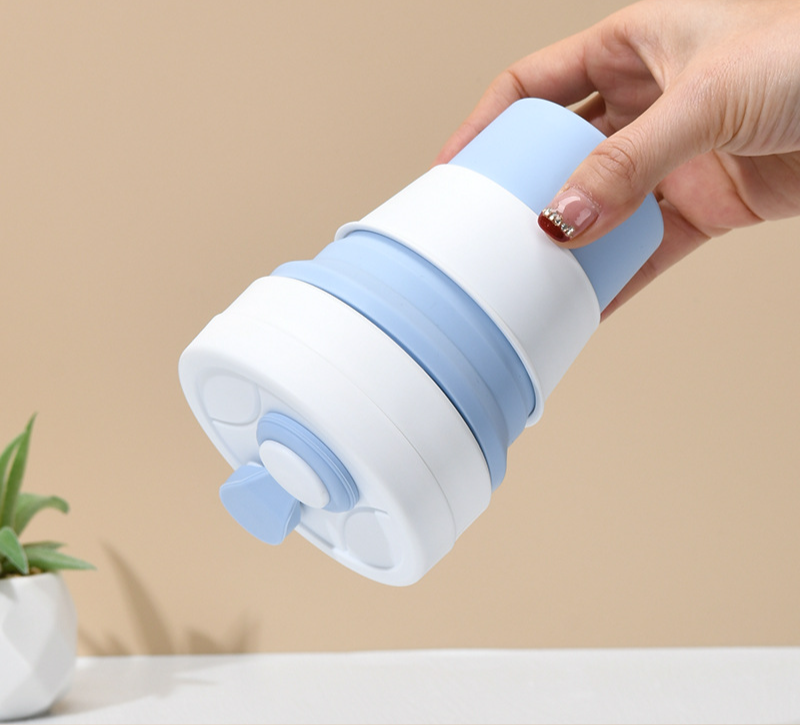 Faltbecher für Reisen im Freien, praktischer Strohhalm, faltbarer Wasserbecher aus Silikon_voghion.com