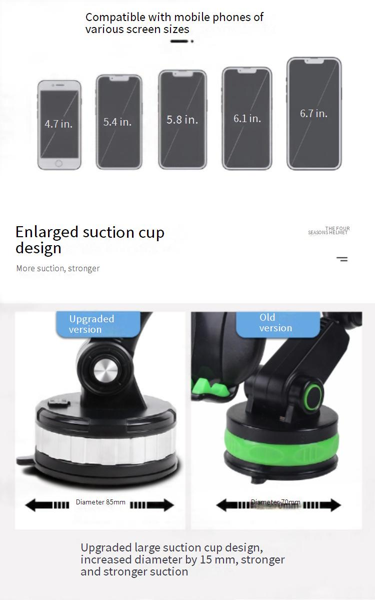 Universal Car Windshield Phone Mount - Super Strong Suction Cup Holder For Truck/SUV With 360° Rotation (Anti-Shake Design)_voghion.com