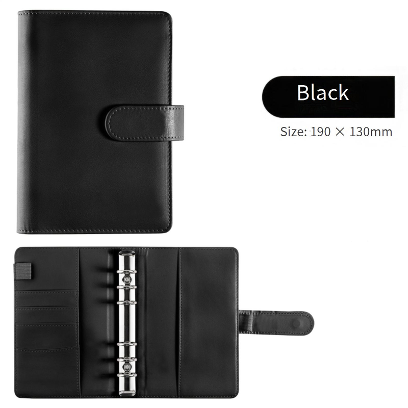 A5 Pastel PU Leather Binder Notebook – Refillable Planner With Zipper Pocket, Card Slots & Cash Holder – Premium Lined Journal For Work_voghion.com