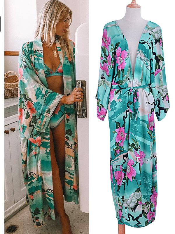 Strand-Cardigan aus Baumwolle für Damen – Leichter Bikini-Wickelrock (Einheitsgröße, Weiß/Schwarz, UV-Schutz & Boho-Stil)_voghion.com