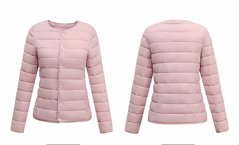 Women's Lightweight Quilted Down Jacket Slim Fit Round Neck Short Puffer Vest Layering Staple Casual Warm Coat_voghion.com