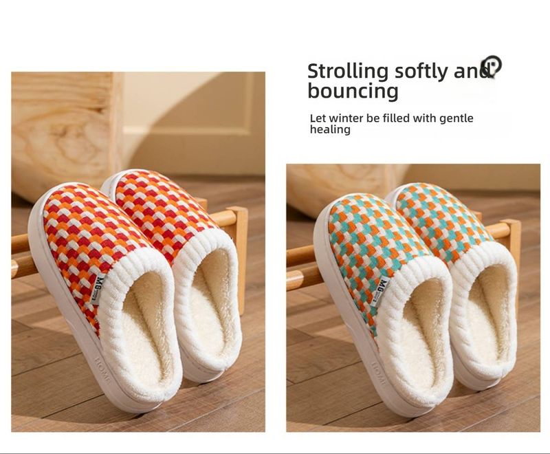 Pantofole da casa in pile di peluche da uomo e da donna - Scarpe invernali da interno ultra morbide con suola in PVC antiscivolo, comode e calde per la casa, unisex_voghion.com